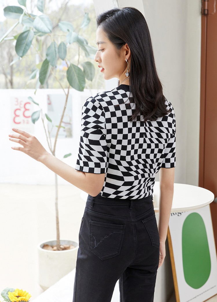 针织T恤夏季2022新款女装定制